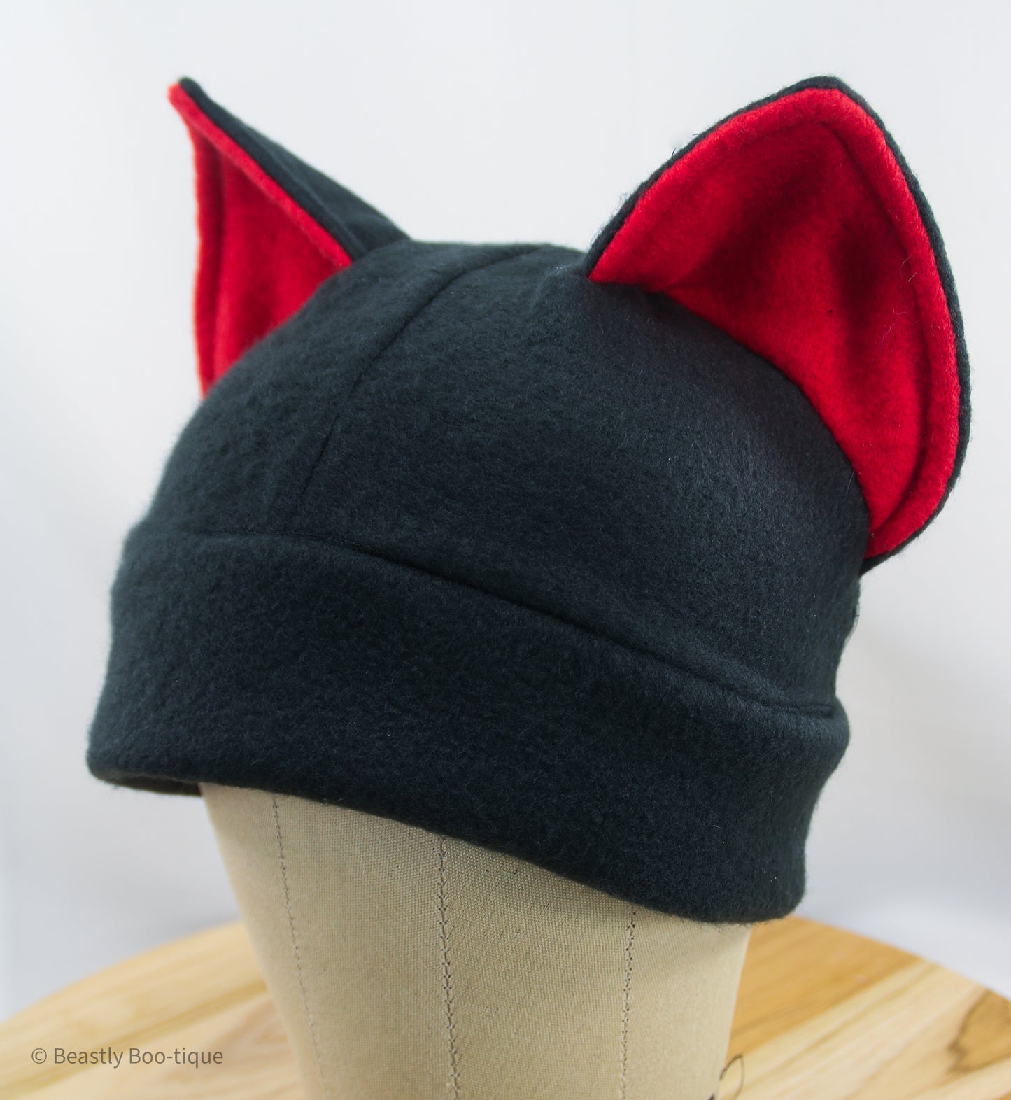 Red and Black Cat Ear Hat