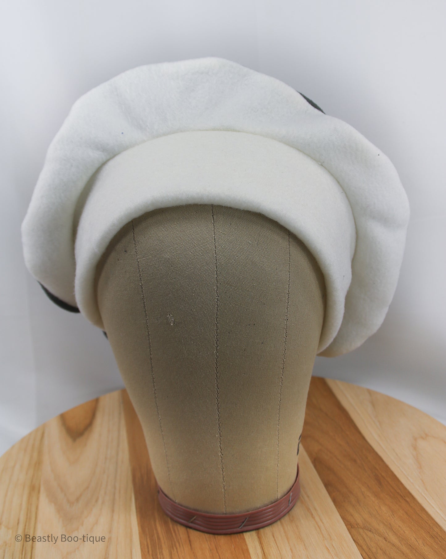 Dark Gray Mushroom Cap [No Bow], Mushroom Beret Hat