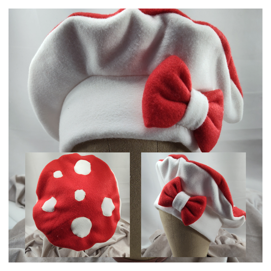 Red Mushroom Cap, Mushroom Beret Hat