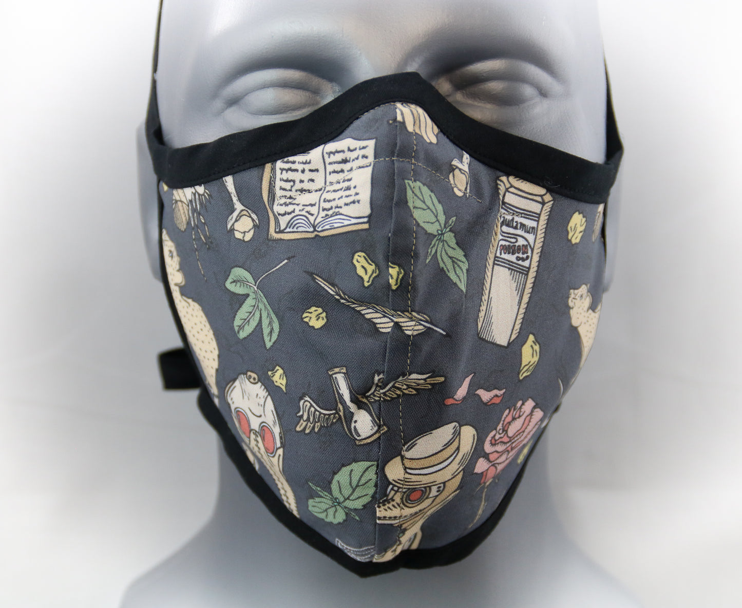 Plague Doctor Fitted Fashion Face Mask with Ties