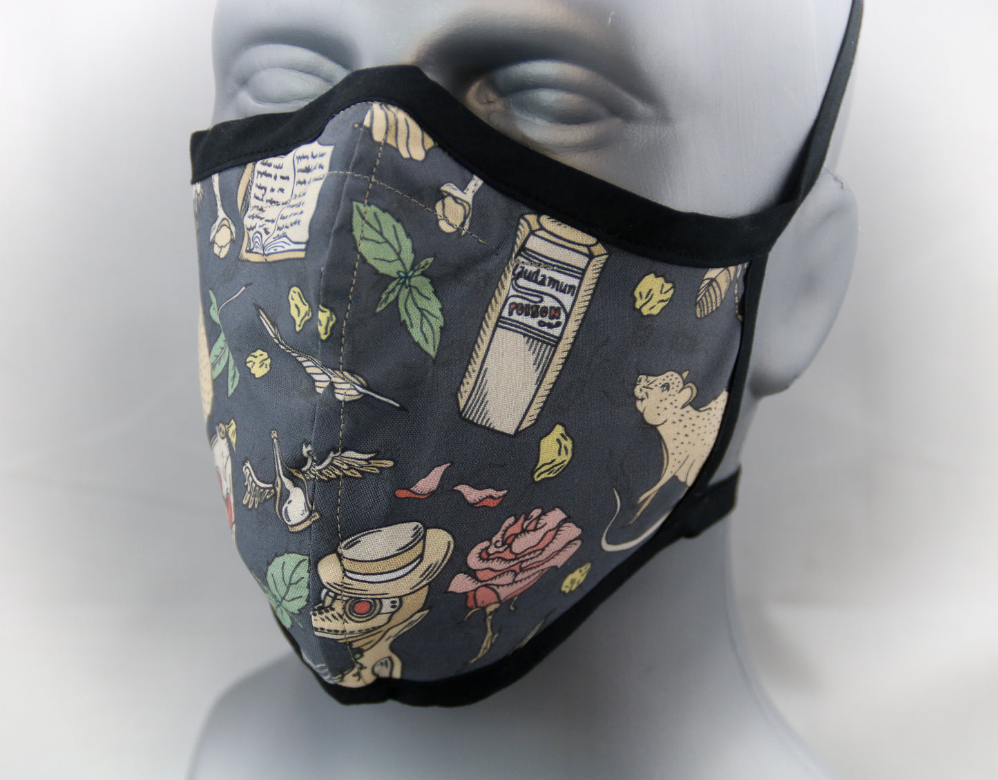 Plague Doctor Fitted Fashion Face Mask with Ties
